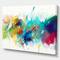 Designart - Brush Stroke Colorful Oil Painting - Contemporary Painting Print on Wrapped Canvas